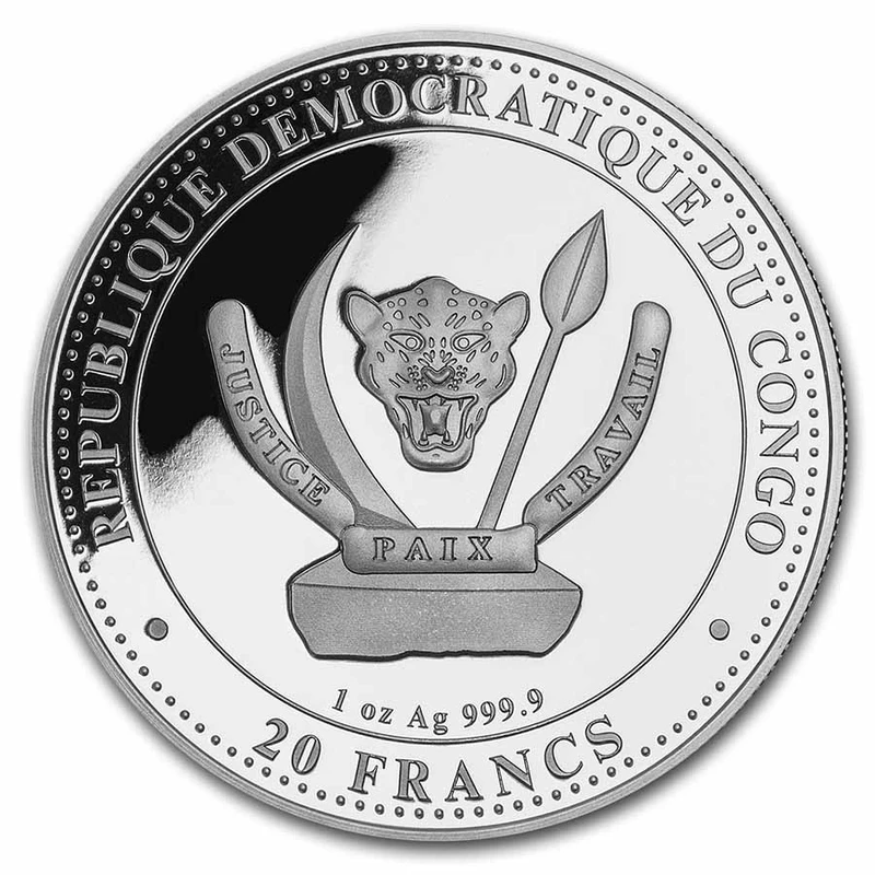Silver coin of the Republic of Congo 
