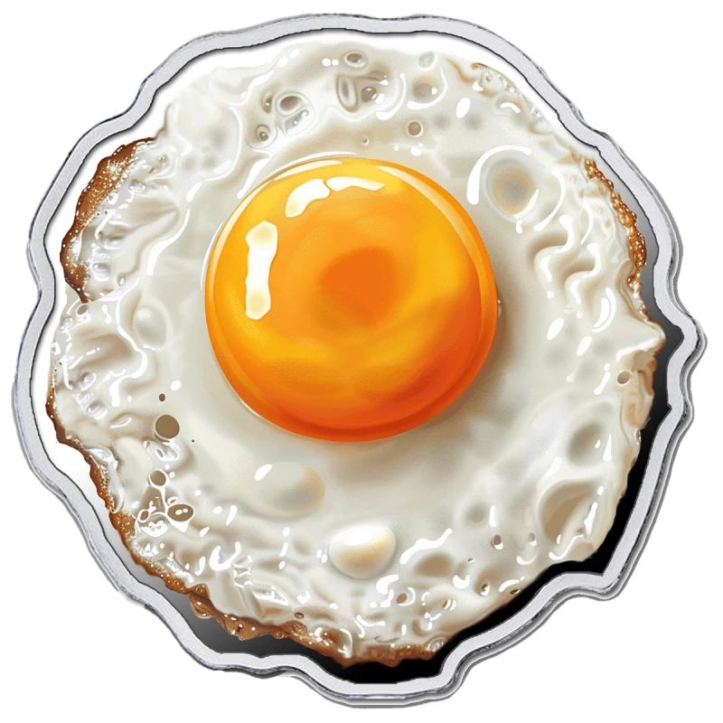 Cameroon: silver coin Fried Egg 2025 Proof 16.81 g  Collectible coins