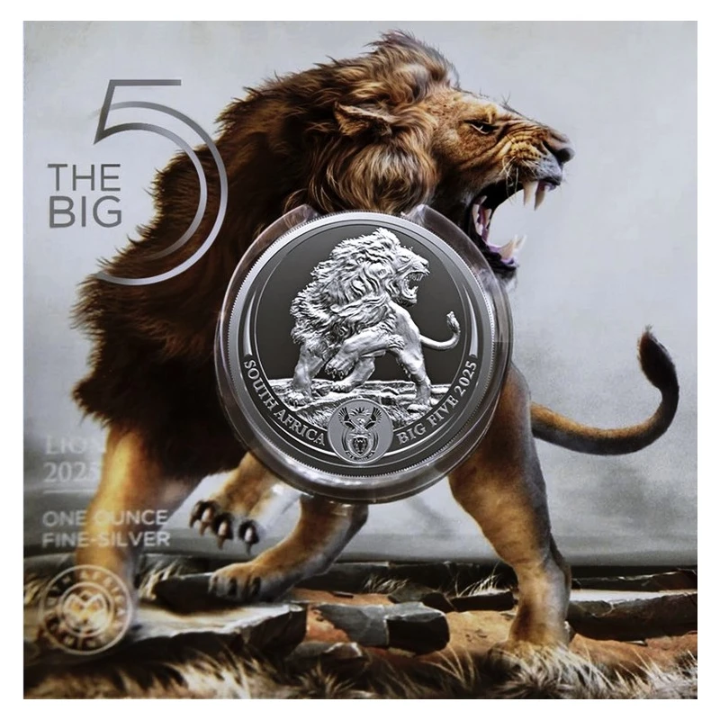 Jihoafrická republika: stříbrná mince Lion 2025 1 oz Sběratelské mince