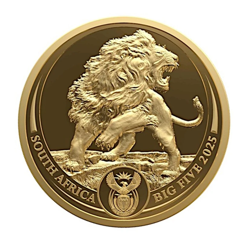 Jihoafrická republika: zlatá mince Lion 2025 Proof 1/4 oz Sběratelské mince