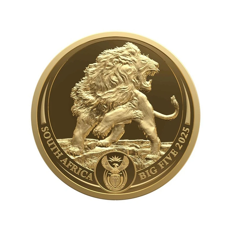 Jihoafrická republika: zlatá mince Lion 2025 Proof 1 oz Sběratelské mince