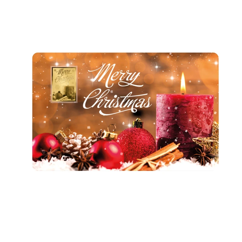 Čad: zlatá mince Merry Christmas Candle 1/1000 oz Sběratelské mince