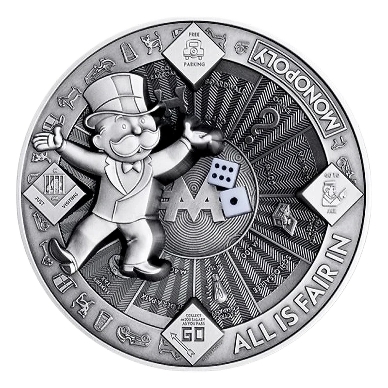 Samoa: stříbrná mince Monopoly 2025 10 oz Sběratelské mince