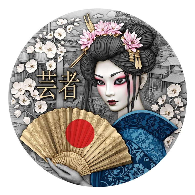 Niue: stříbrná mince Gejša 2025 2 unce Sběratelské mince