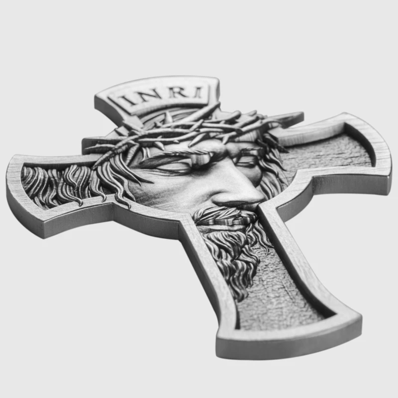 Čad: stříbrná mince Ježíšův kříž 2025 1 oz Sběratelské mince