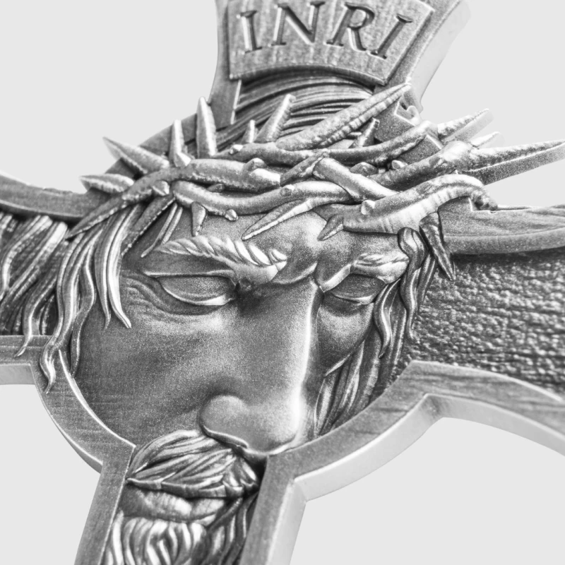 Čad: stříbrná mince Ježíšův kříž 2025 1 oz Sběratelské mince