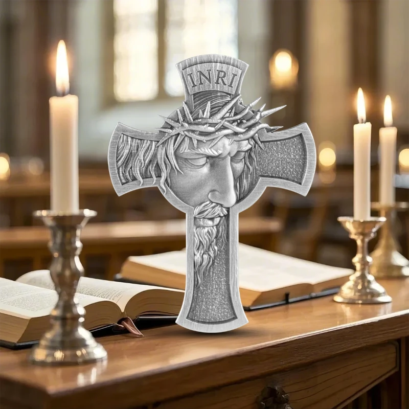 Čad: stříbrná mince Ježíšův kříž 2025 1 oz Sběratelské mince