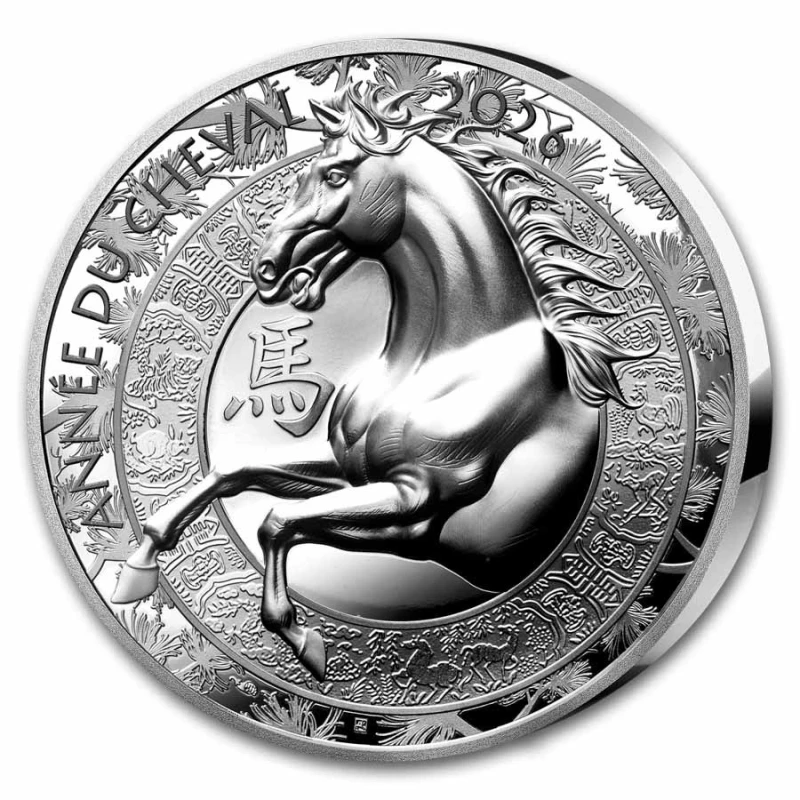 Francie: stříbrná mince Rok koně 2026 Proof 1 unce Sběratelské mince