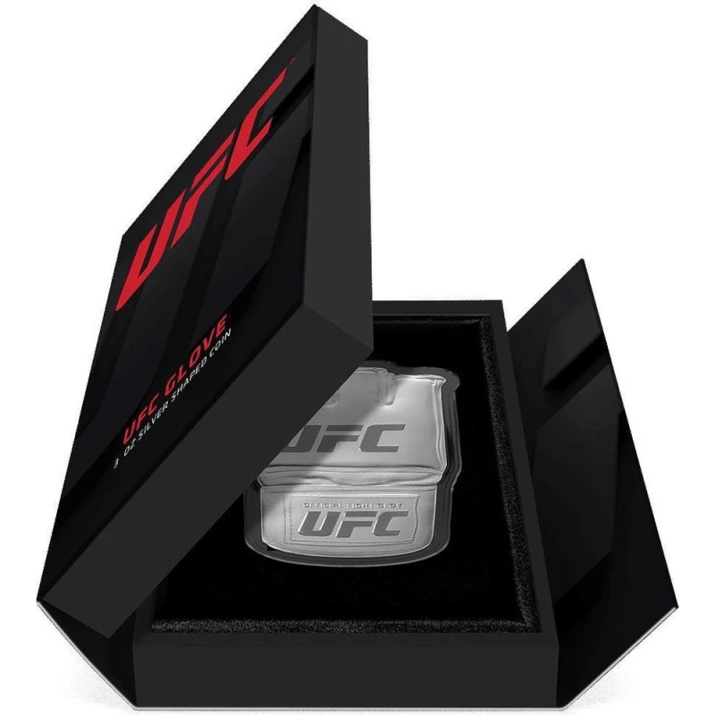 Niue: stříbrná mince UFC Glove 2024 Proof 3 unce Sběratelské mince