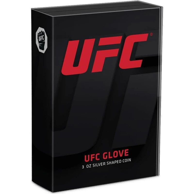 Niue: stříbrná mince UFC Glove 2024 Proof 3 unce Sběratelské mince