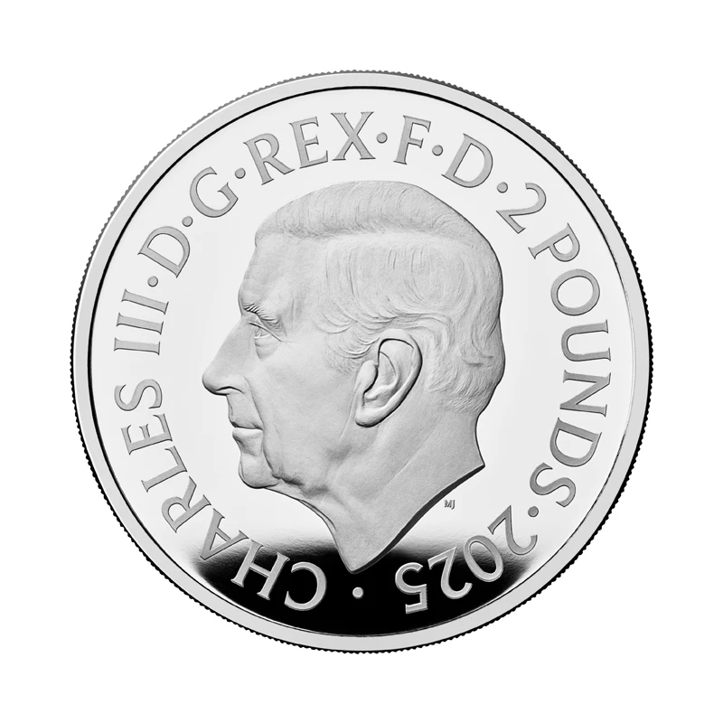 Velká Británie: stříbrná mince Iron Maiden 2025 Proof v barvě 1 unce Sběratelské mince