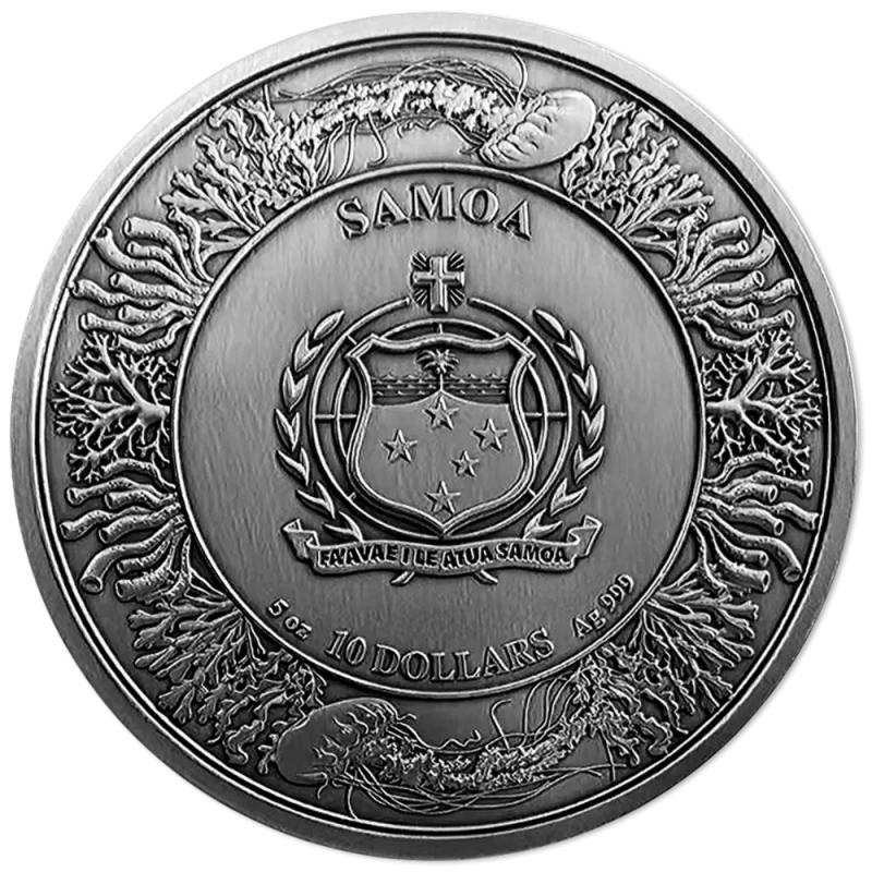 Samoa: silver coin Atlantis 2025 gilded 5 oz Collectible coins