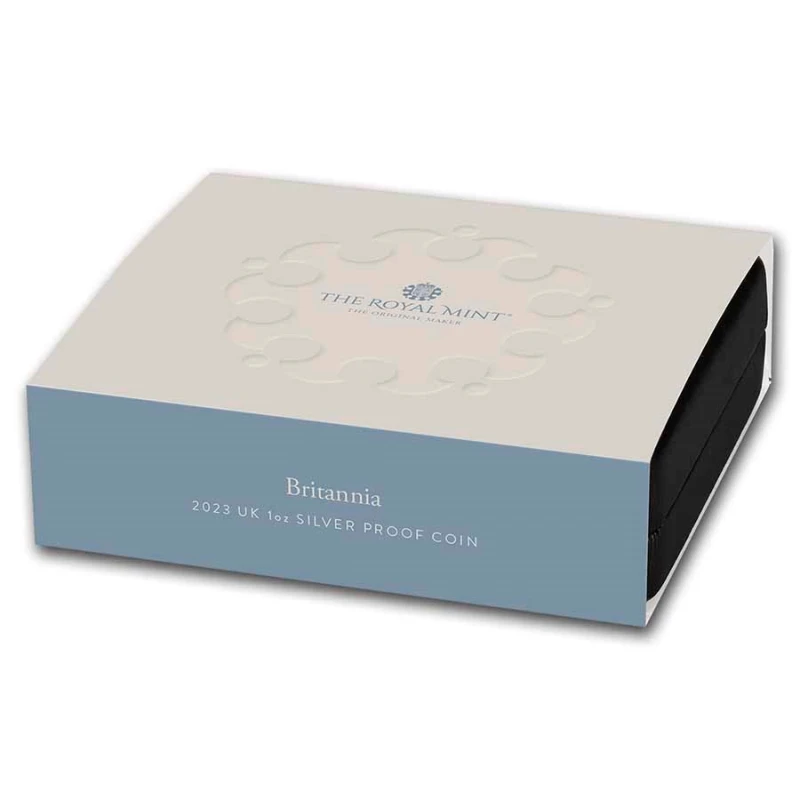 Stříbrná mince Spojeného království Britannia 2023 Proof 1 unce Sběratelské mince