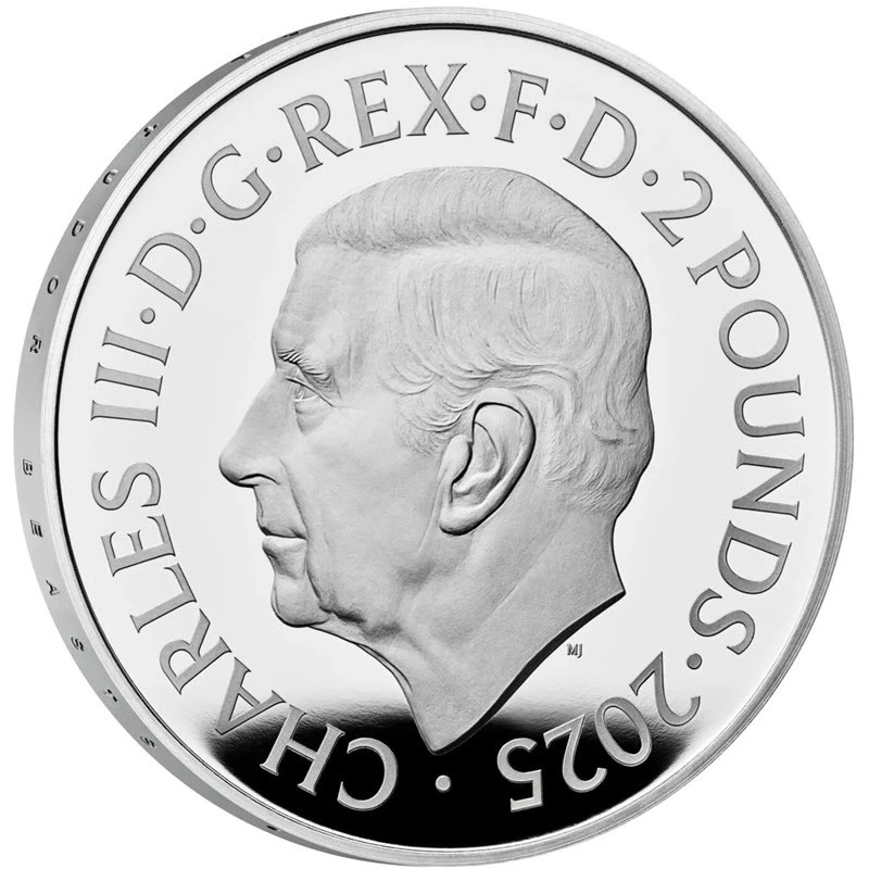 Stříbrná mince Spojeného království The Tudor Beasts White Greyhound of Richmond 2025 Proof 1 unce Sběratelské mince