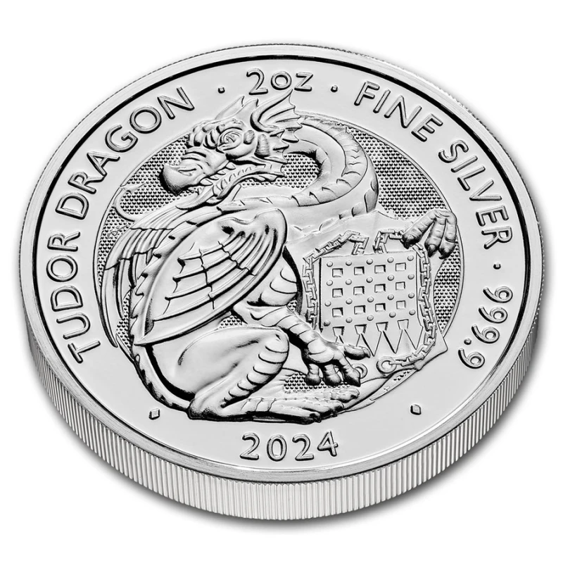 Velká Británie Stříbrná mince Dragon 2024 2 unce Sběratelské mince