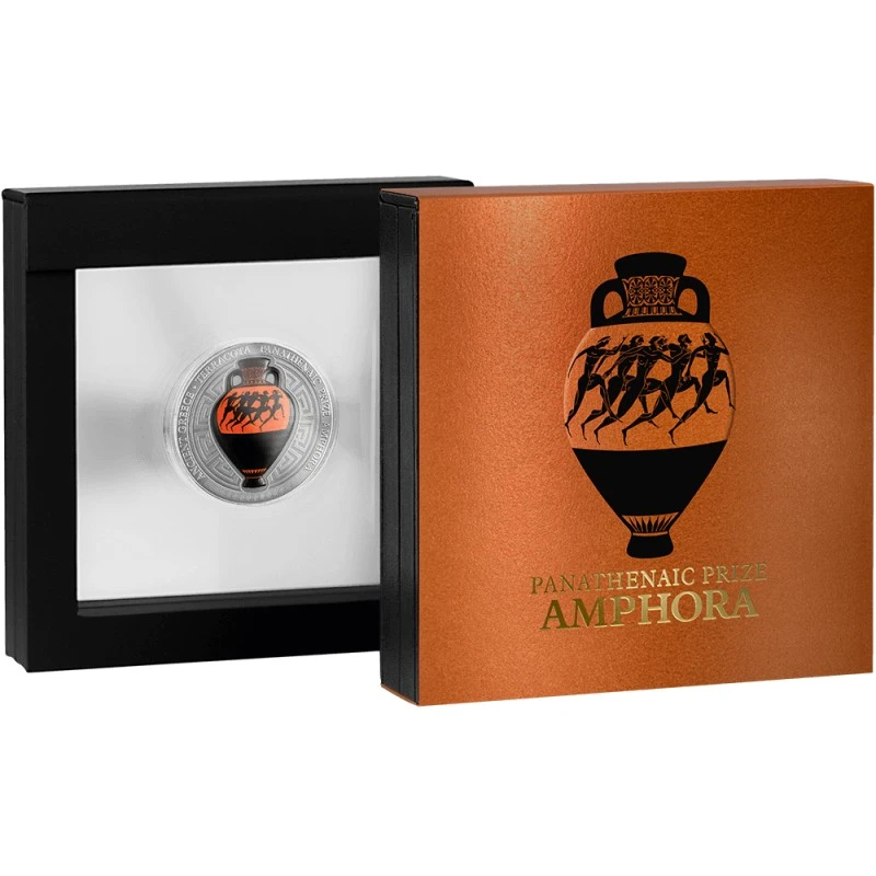 Ghana: stříbrná mince Panathénajská cena amfora 2022 2unce Sběratelské mince