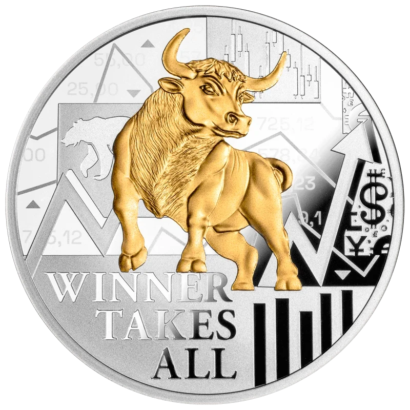 Cameroon: silver coin Winner Takes All 2025 Proof gilded 17.5 g Collectible coins