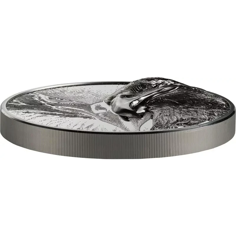 Mongolsko: stříbrná mince Majestic Eagle 2023 Proof high relief 500 g Sběratelské mince