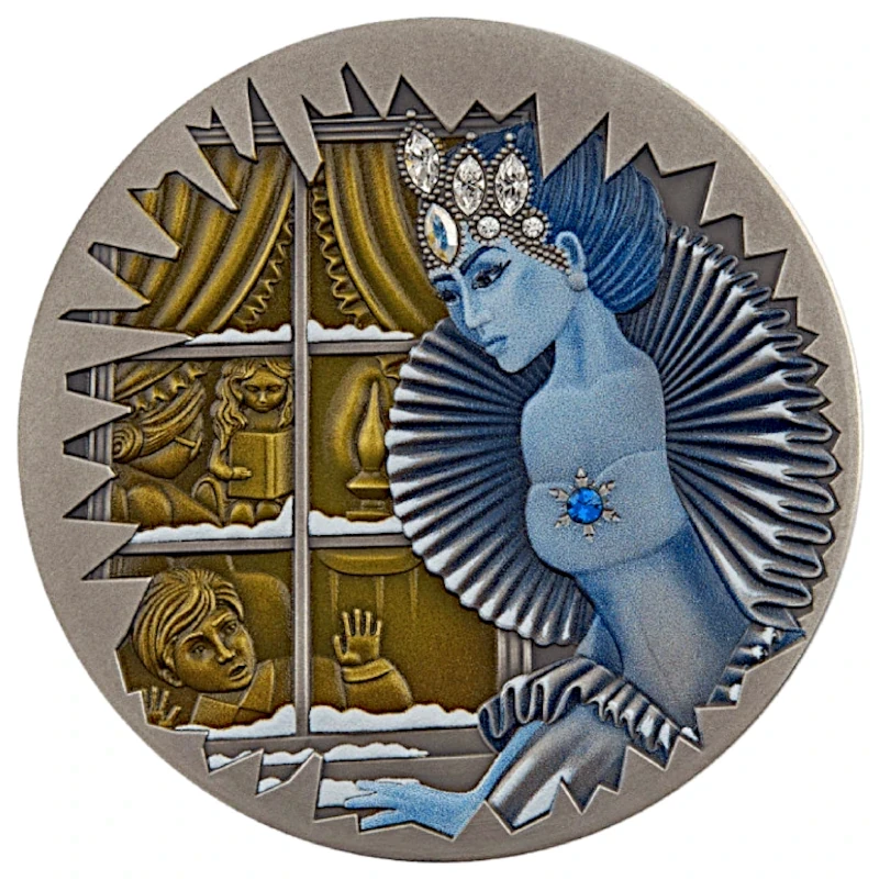 Niue: stříbrná mince Sněhová královna 2022 barevná 1 unce Sběratelské mince