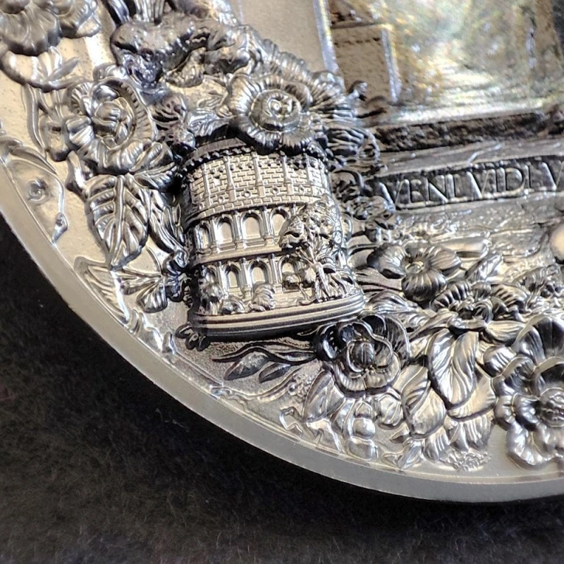 Cook Islands: silver coin Roma Monumental View 2024 Black Proof 3 oz Collectible coins