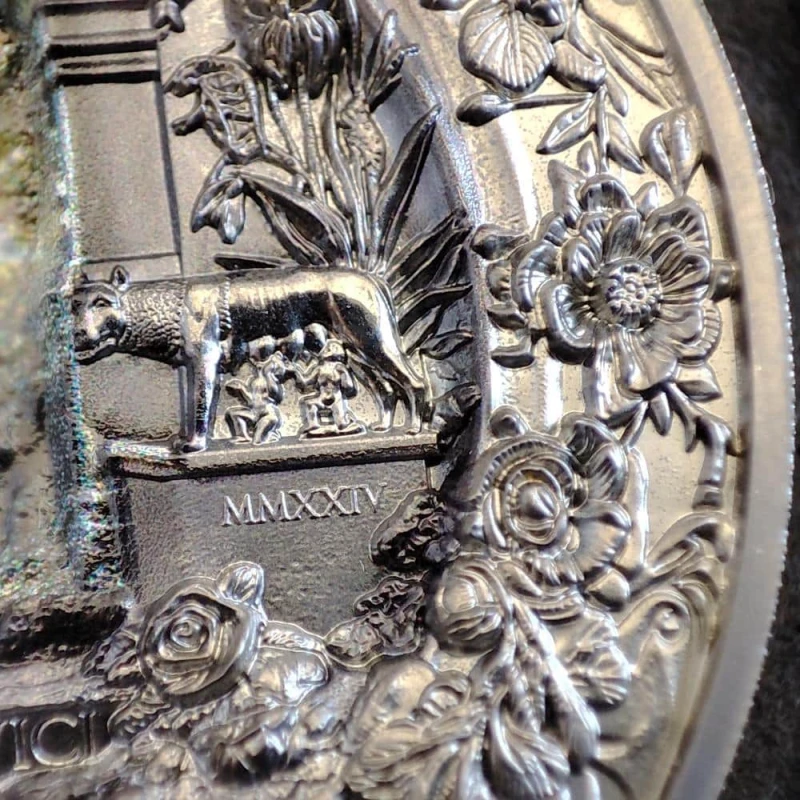 Cook Islands: silver coin Roma Monumental View 2024 Black Proof 3 oz Collectible coins