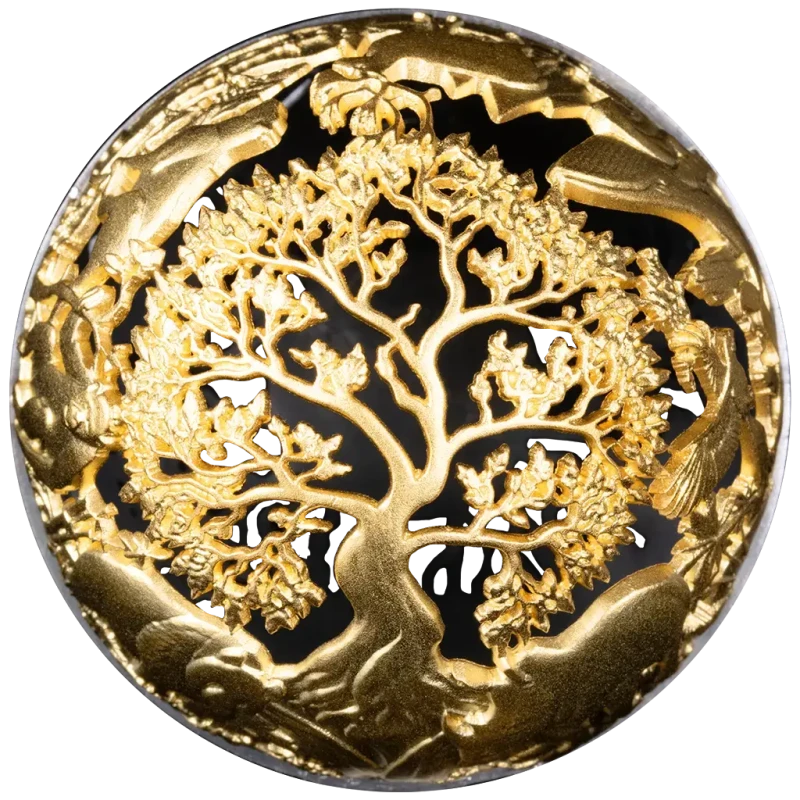 Samoa silver coin Nature and Technology 2025 gilded 2 oz Collectible coins