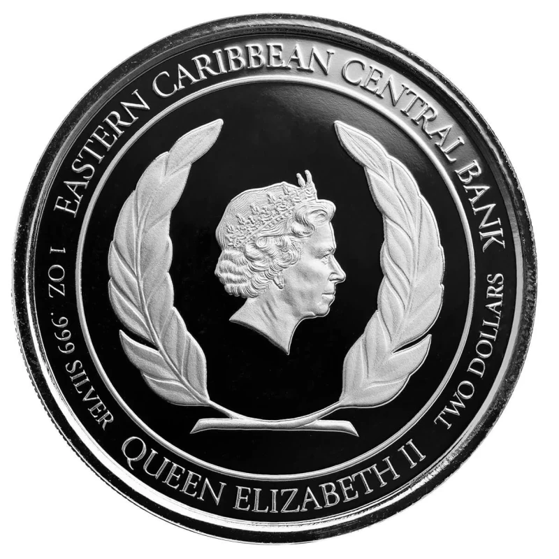 Stříbrná mince Svatá Lucie Romantický pár 2022 Proof barevná 1 unce Sběratelské mince