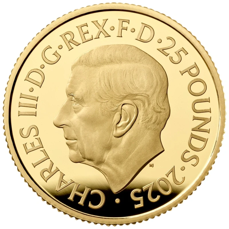 Zlatá mince Spojeného království Rok hada 2025 Proof 1/4 unce Sběratelské mince