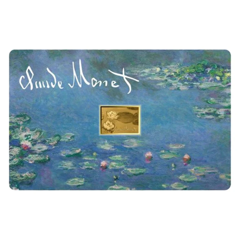 Čad Zlatá mince Claude Monet Vodní lilie 1/1000 unce Sběratelské mince