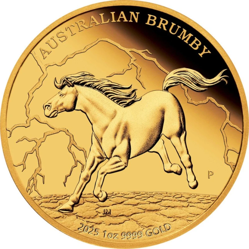 Australia Gold Coin Brumby 2025 Proof 1 oz Collectible coins
