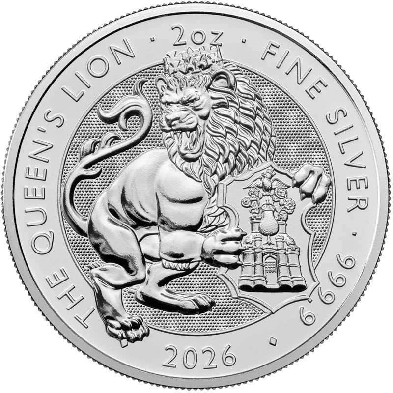 United Kingdom Silver Coin The Royal Tudor Beasts Queen’s Lion 2026 2 oz Collectible coins