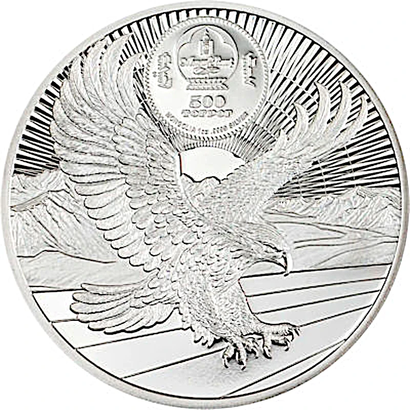 Mongolsko Stříbrná mince Chinggis Khaan 2026 Proof 1 unce Sběratelské mince