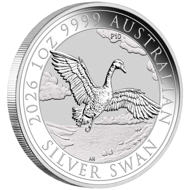 Australská stříbrná mince Swan 2026 1 unce Investiční mince