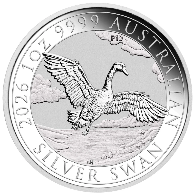 Australská stříbrná mince Swan 2026 1 unce Investiční mince