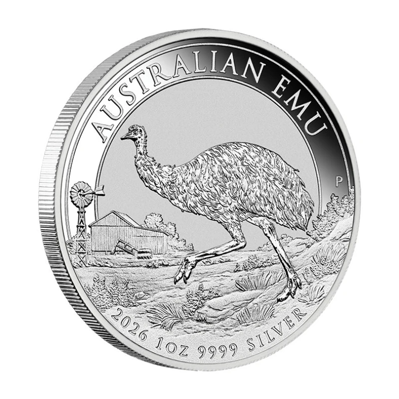 Stříbrná mince Austrálie Emu 2026 1 unce Investiční mince
