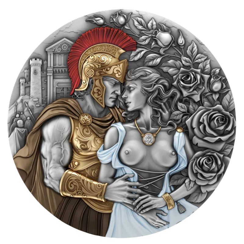 Kamerunská stříbrná mince Ares & Aphrodite 2026 2 unce Sběratelské mince